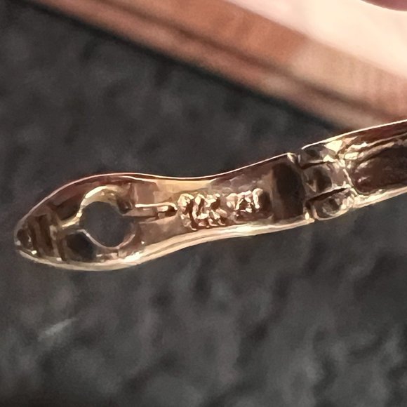 Vintage Blue Topaz Cluster with Diamond Pendant, Blue Topaz Jewelry - Picture 7 of 8